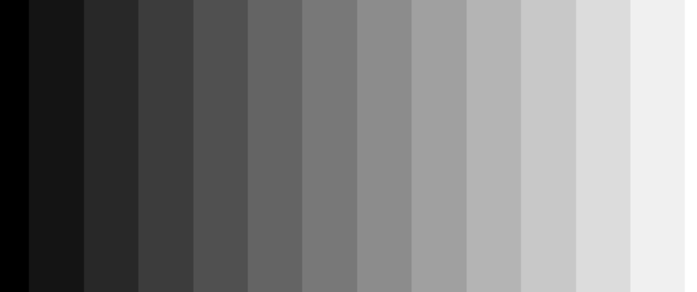 A grey gradient rendered as thirteen hard vertical bands
